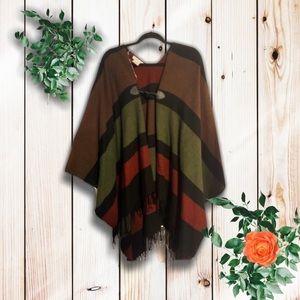 INDIGO SOUL Serape Style Blanket Poncho